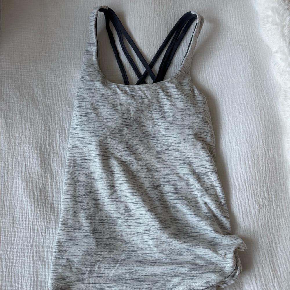 Lululemon Athletica Gray Strappy Tank Top